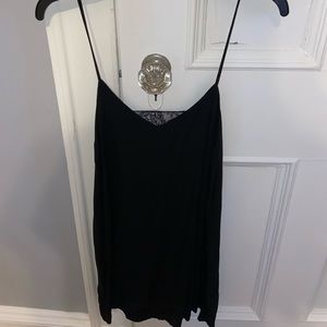 UO OUT FROM UNDER BLACK SLIP DRESS W/ LACE IN BACK